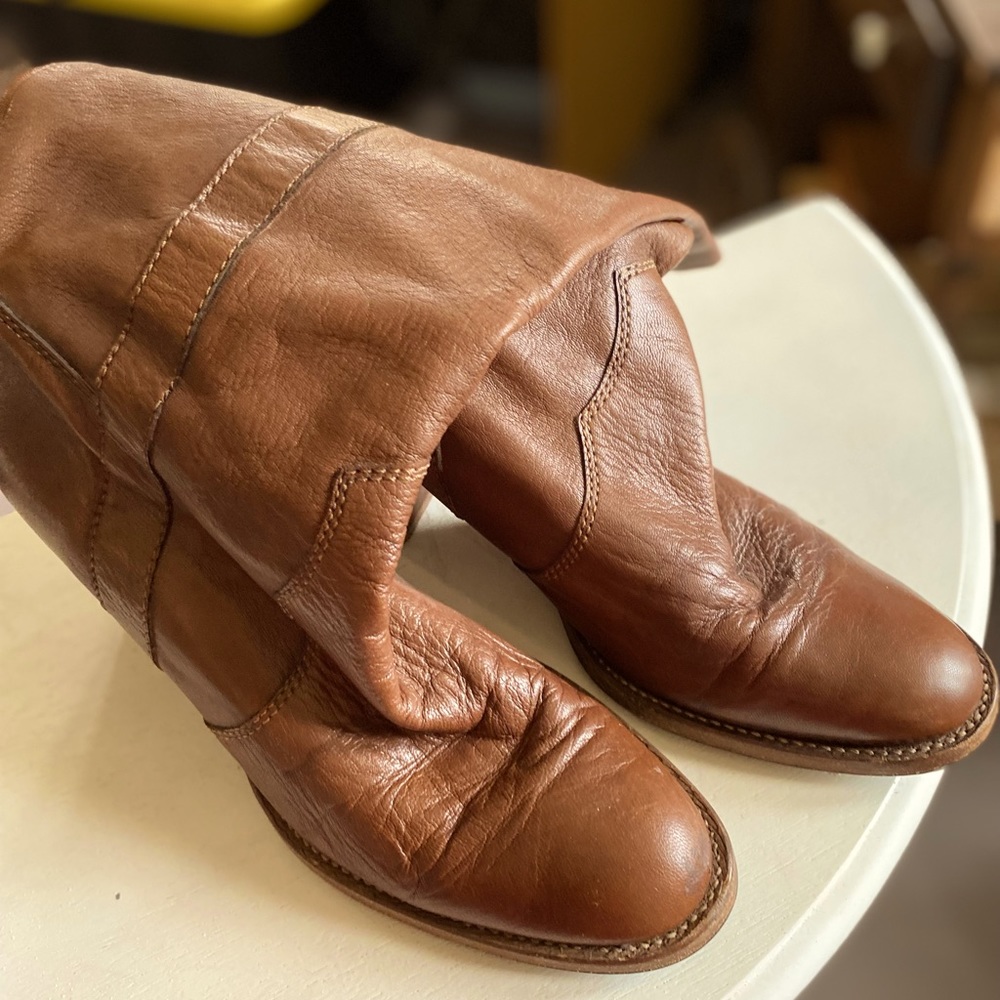Michael Kors brown soft leather boots